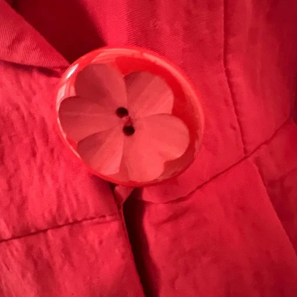 Nanette Lepore Red Button Front Jacket Size 6 EUC - Picture 9 of 12